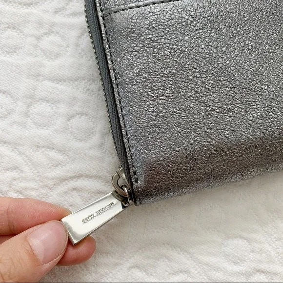 Michael Kors Pocket Zip-Around Continental Wallet, Light Pewter